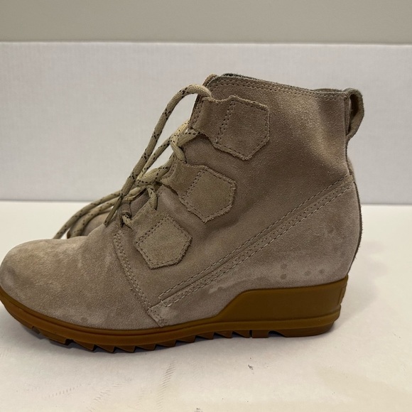 Sorel Evie Lace Up Wedge Ankle Boots Size 8.5 - Picture 3 of 10